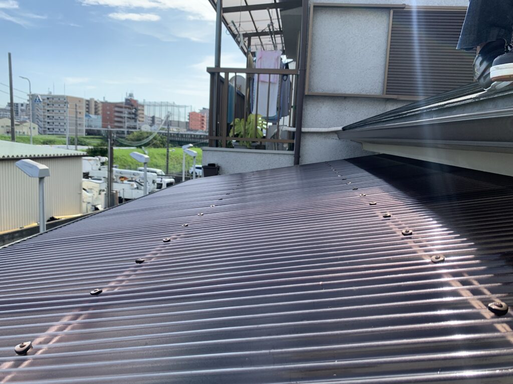 2階ベランダ屋根修理