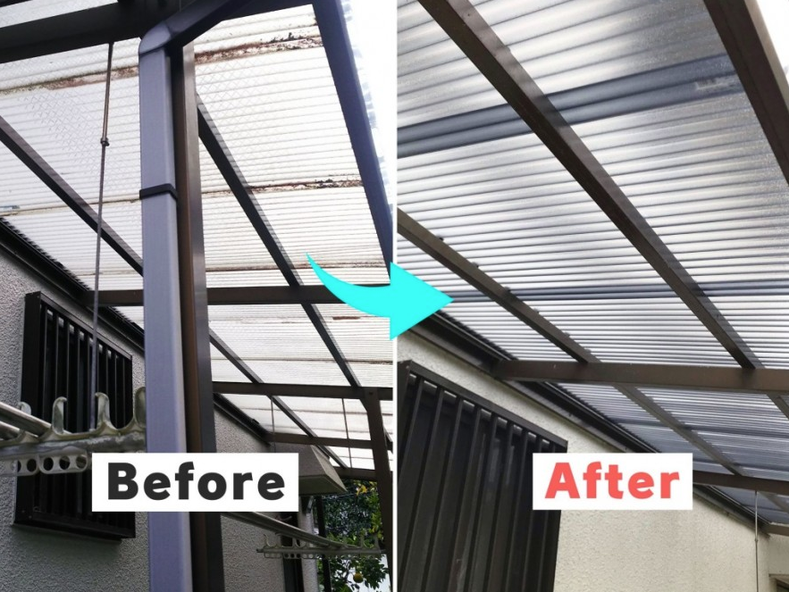 物干し場屋根の張替え事例