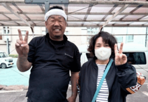 お客様と記念撮影