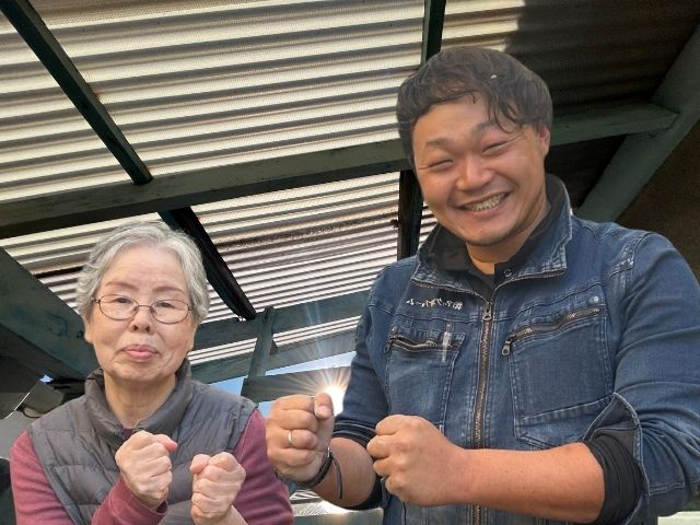 お客様と記念撮影