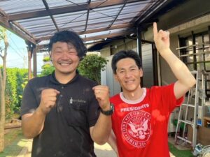 お客様と記念撮影