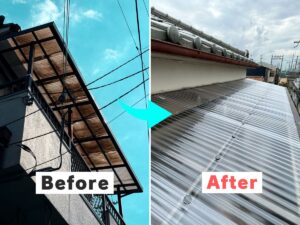 3階ベランダ屋根の交換事例