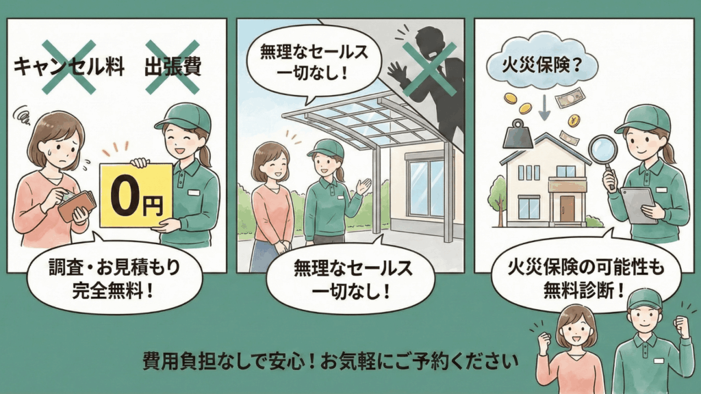 「安心の無料現地調査」3つのポイント