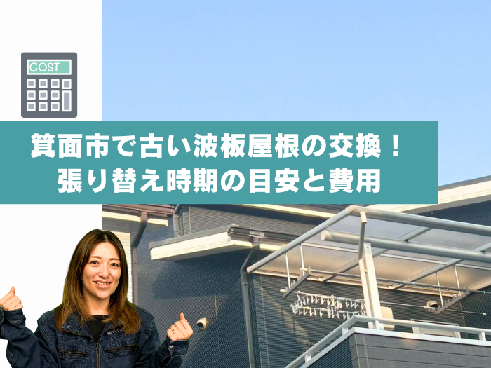 箕面市で古い波板屋根を交換するなら？張り替え時期の目安と費用の参考例